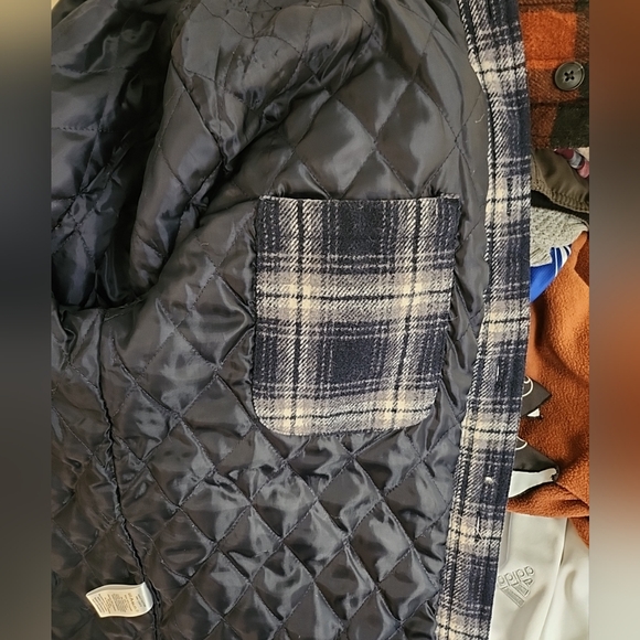 Jachs Men's Quilted Lined Plaid Flannel Button Shirt Size Medium - Picture 4 of 10